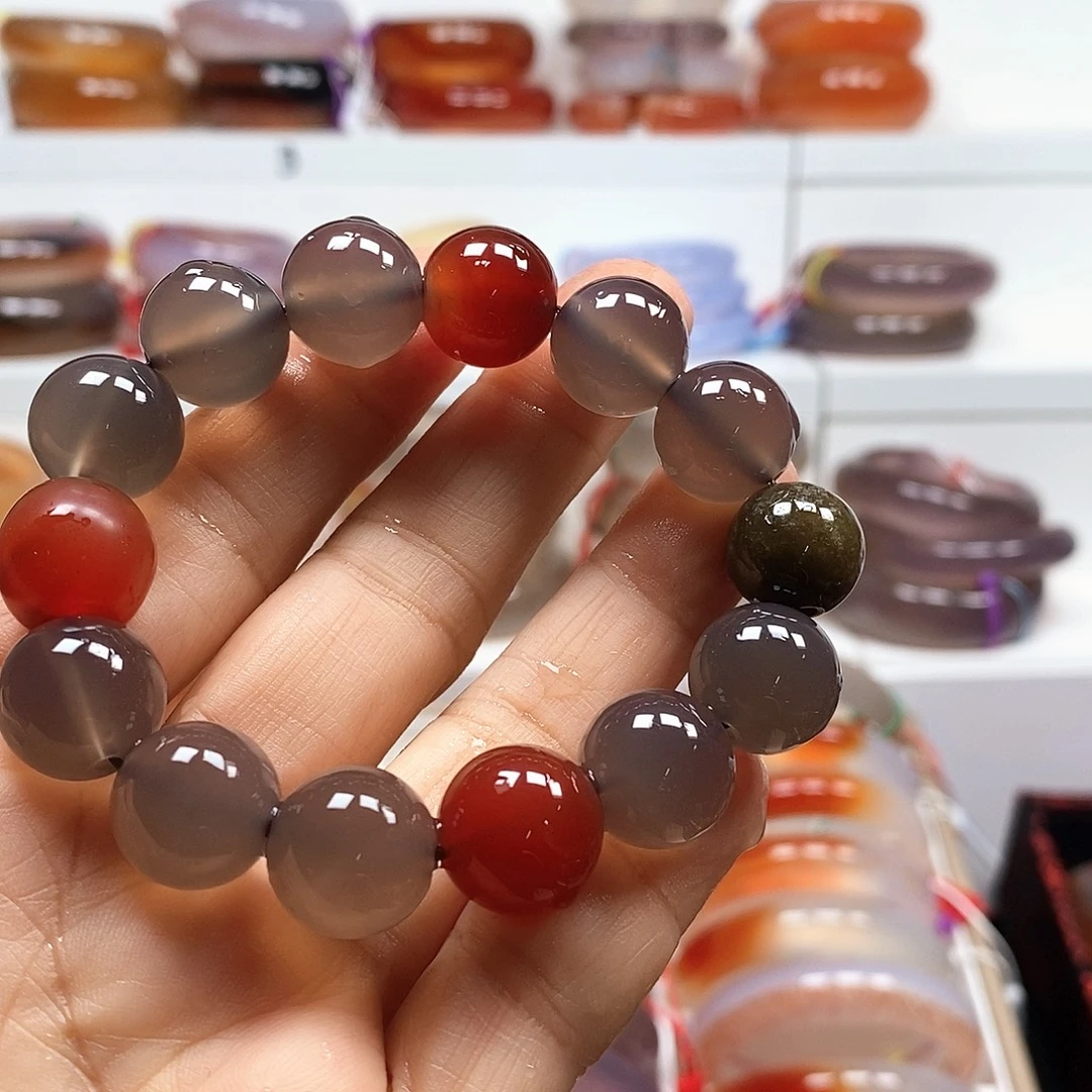 玛瑙/玉髓未镶嵌手链130斤之内佩戴