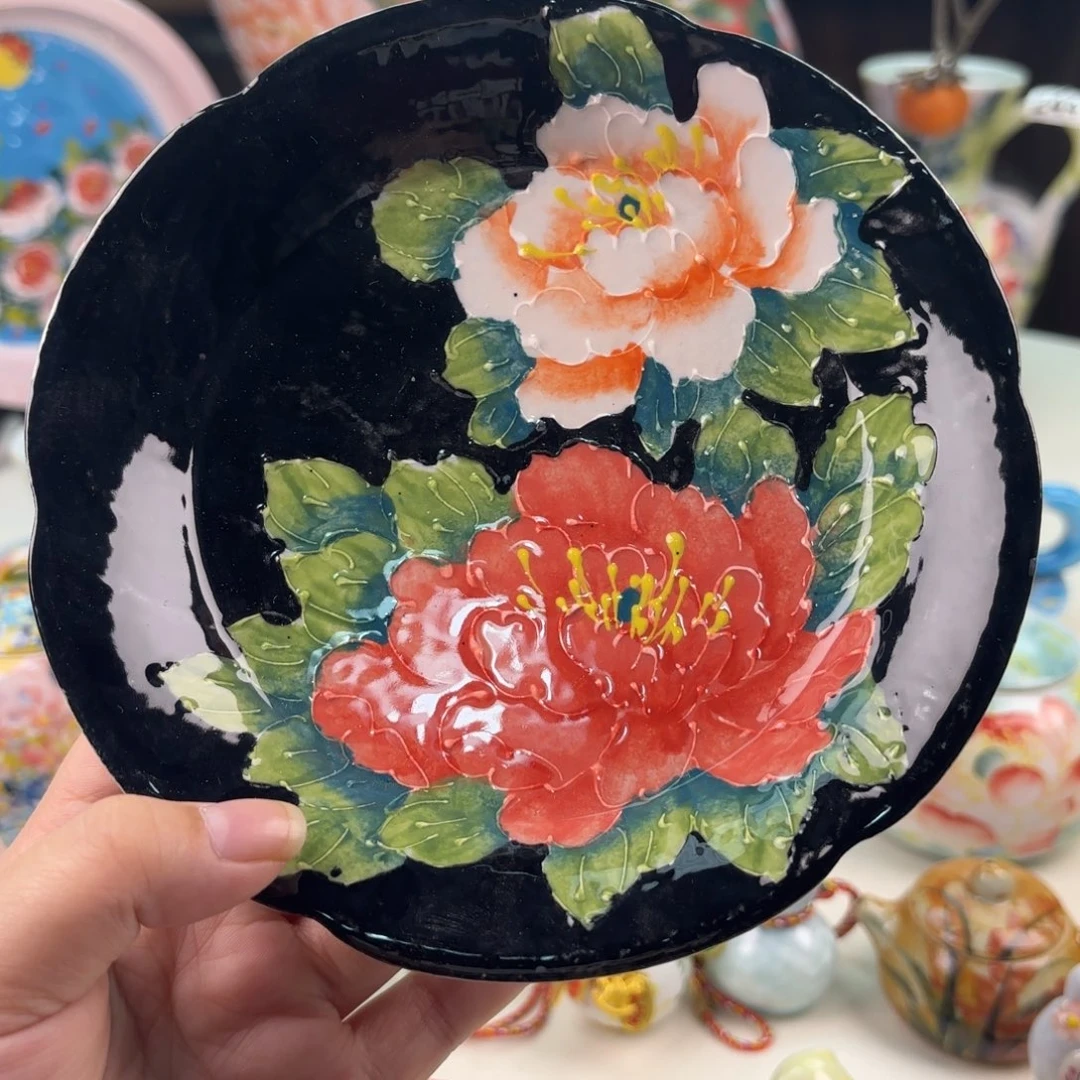 景德镇手绘高温釉下彩陶瓷茶具