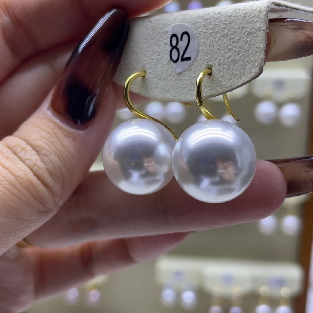 淡水珍珠耳饰银S925镶嵌