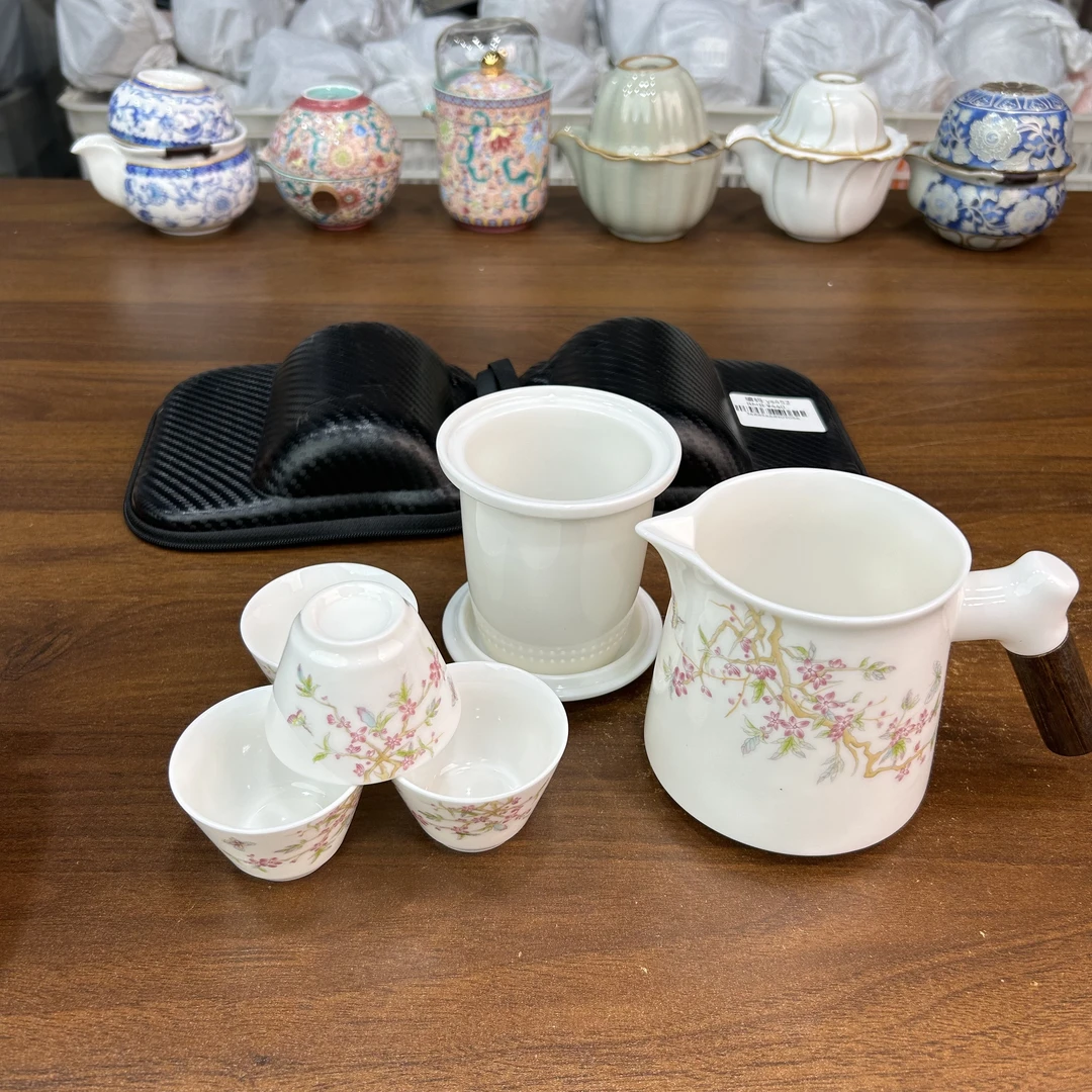 ys452-桃枝花办公旅行茶具套装