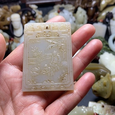 【闪购商品】和田玉（糖玉）挂件未镶嵌闲**鹤