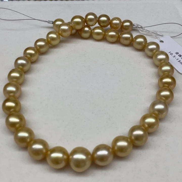 未镶嵌海水珍珠颈饰南洋金珠10.5-13