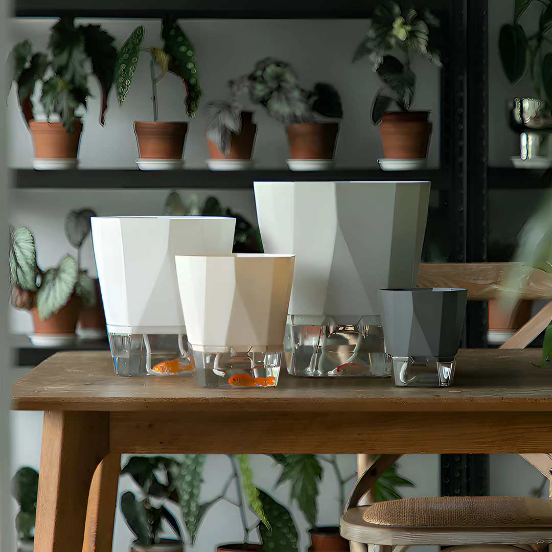 水培透明家用盆懒人自动吸水花盆套盆自吸盆树脂塑料大号蓄水盆