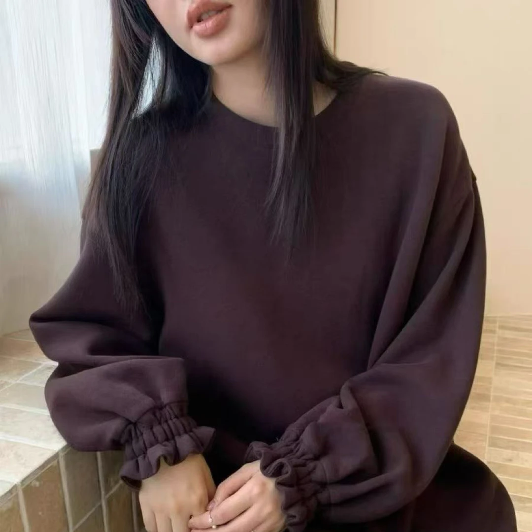冬季加厚德绒打底女士设计感弹力上衣胸围133衣长33