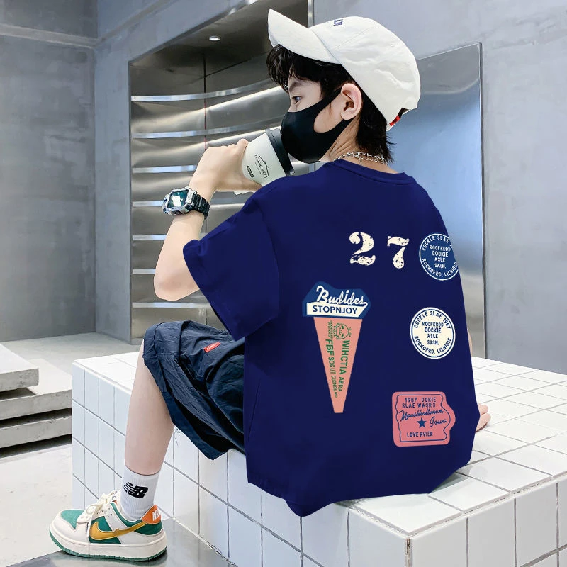 童装男童短袖t恤纯棉夏季新款儿童宝宝半袖上衣中小童