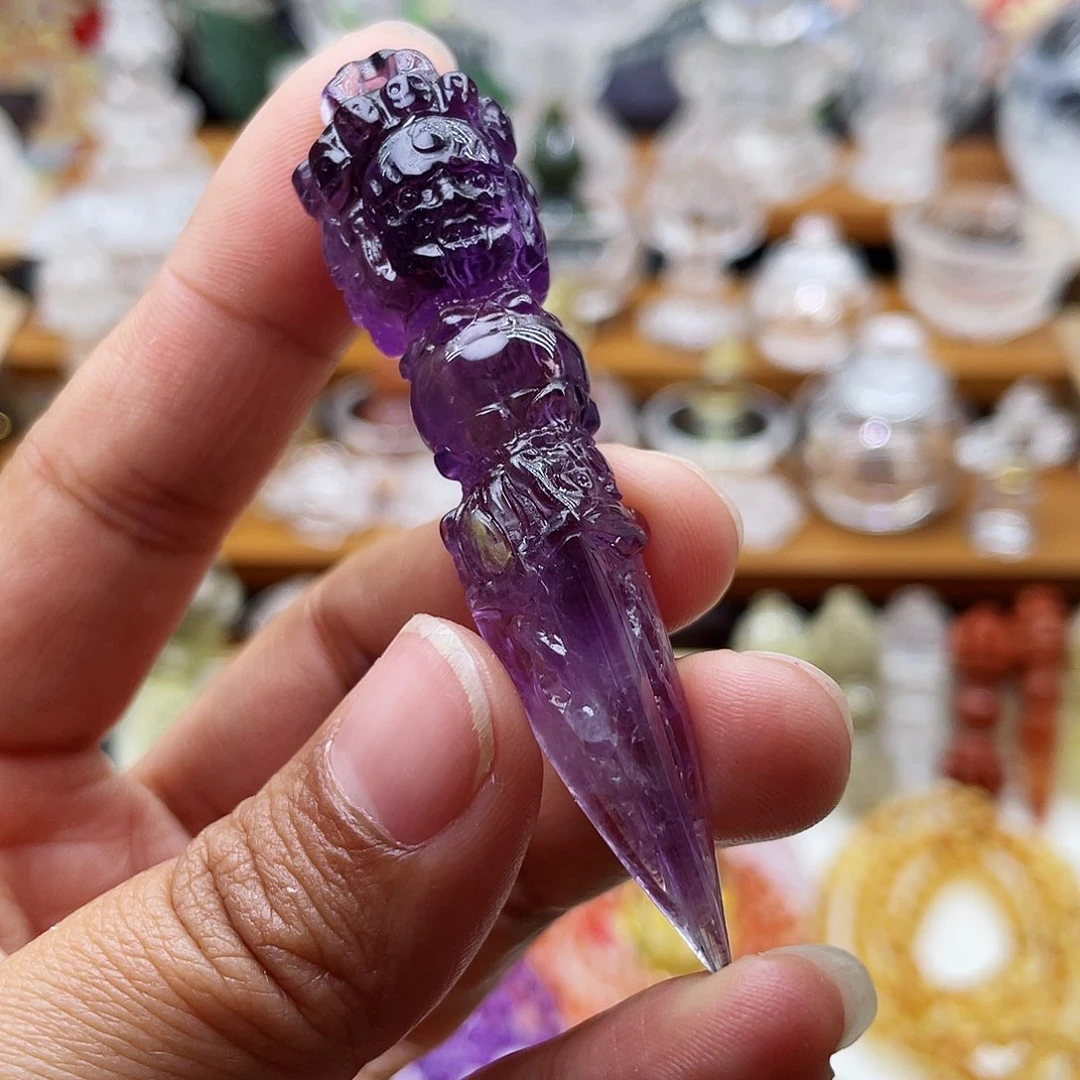 紫晶颈饰未镶嵌智**水吊坠