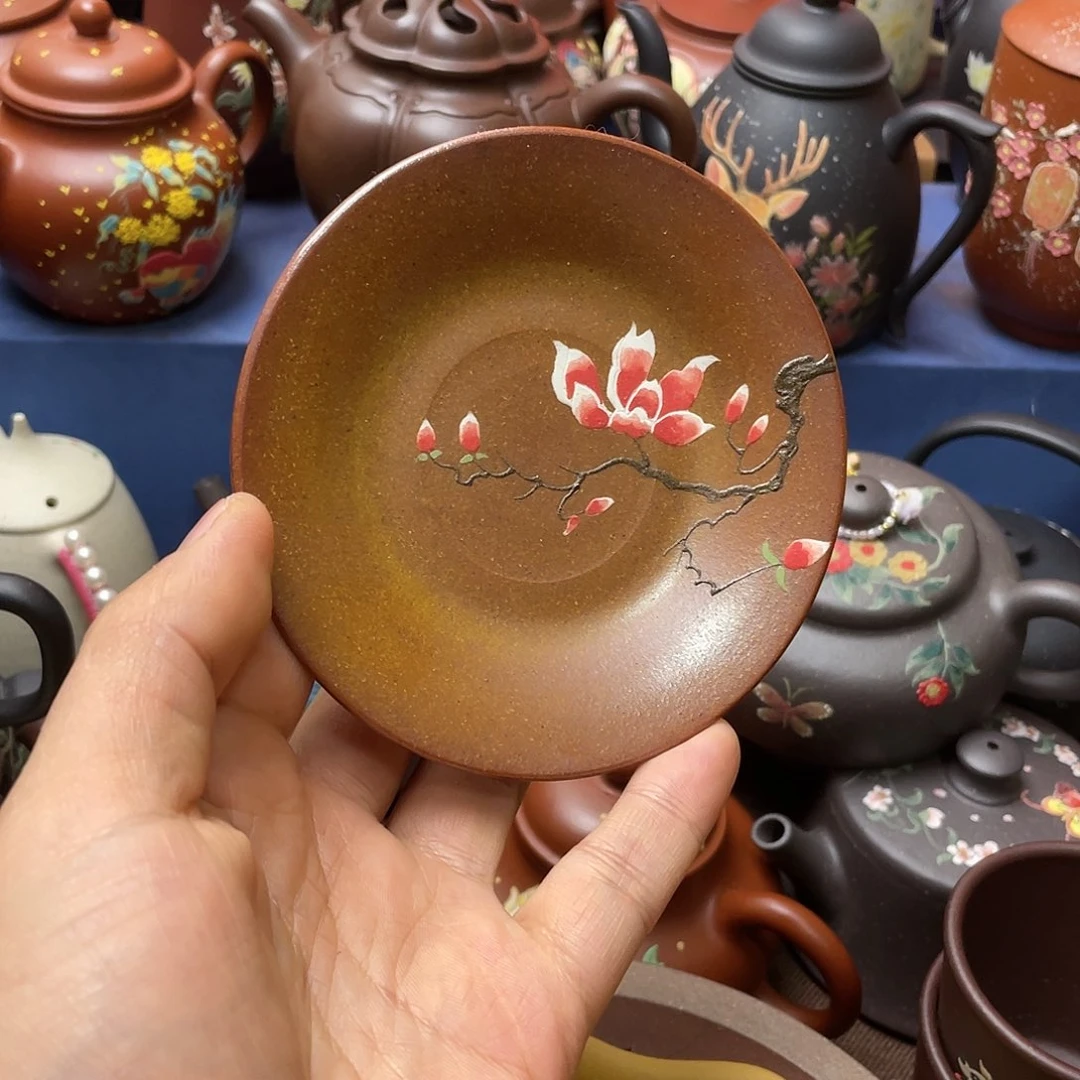 红泥茶杯杯垫紫砂