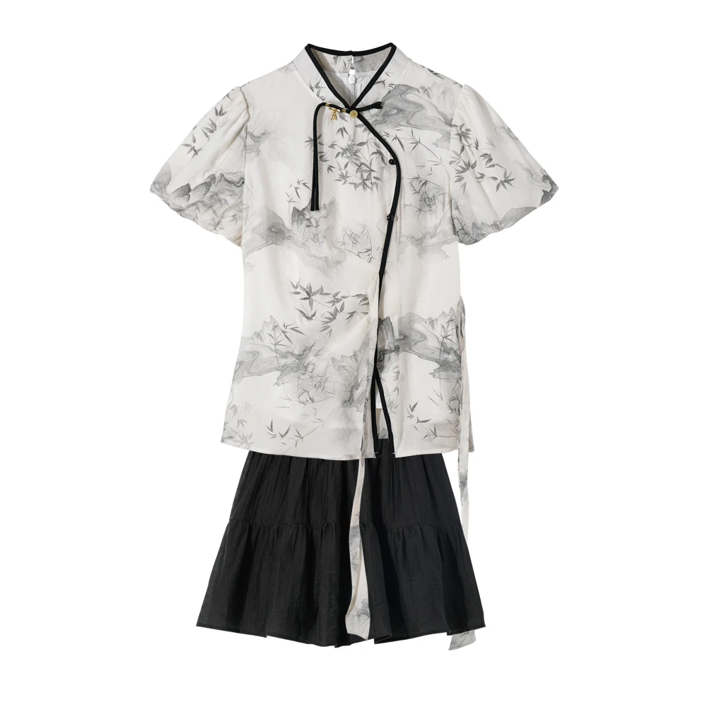 A 10012：新中式盘扣山水画两件