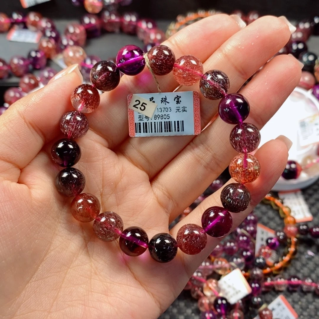 天***彩未镶嵌手链水晶超七手链89805