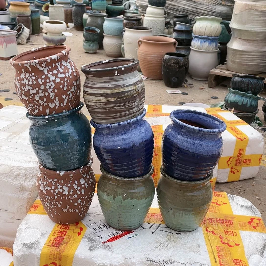 无铅玻璃宜兴紫砂花盆