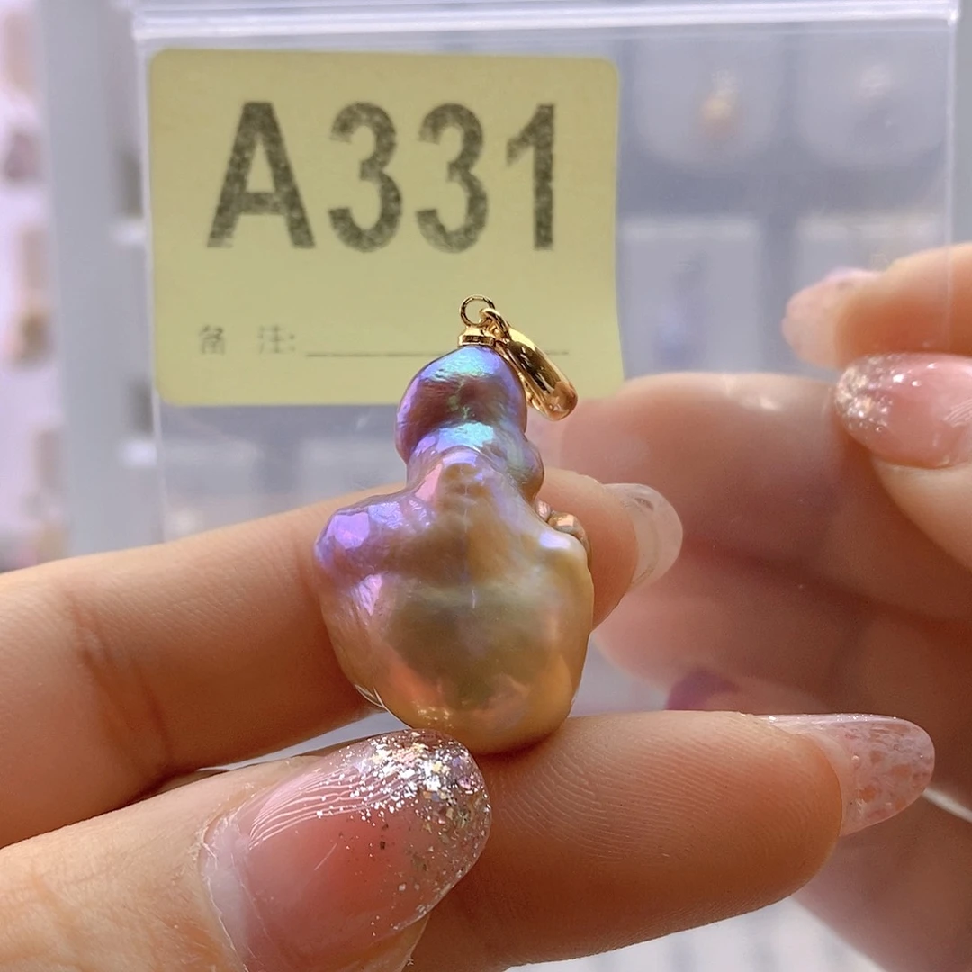 淡水珍珠颈饰银S925镶嵌玫**儿