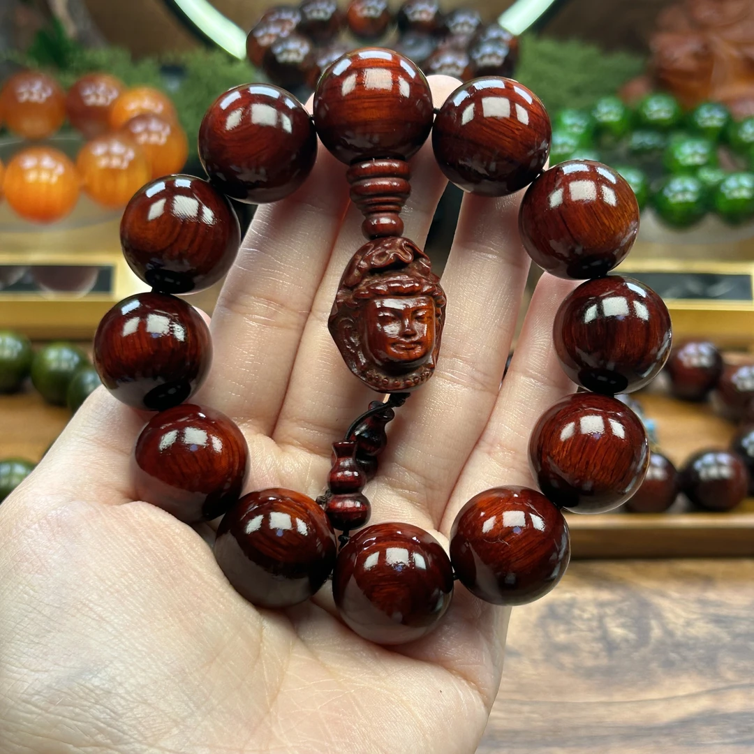 2.0小叶紫檀+观音手串【102】