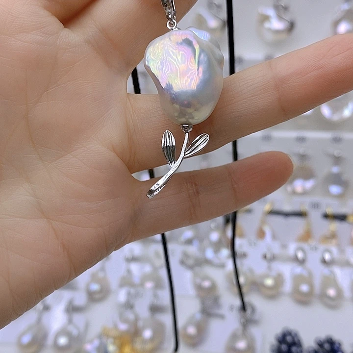 淡水珍珠颈饰银S925镶嵌