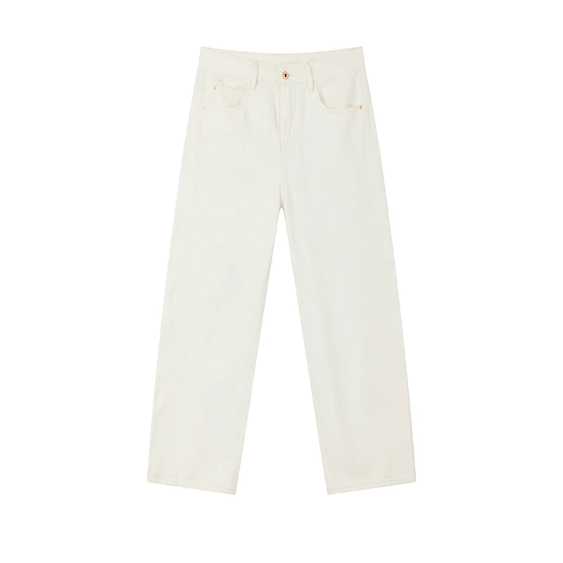 【籽言专属】简约高腰牛仔直筒裤W6708