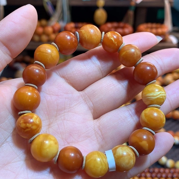 蜜蜡未镶嵌手串蜜蜡手串