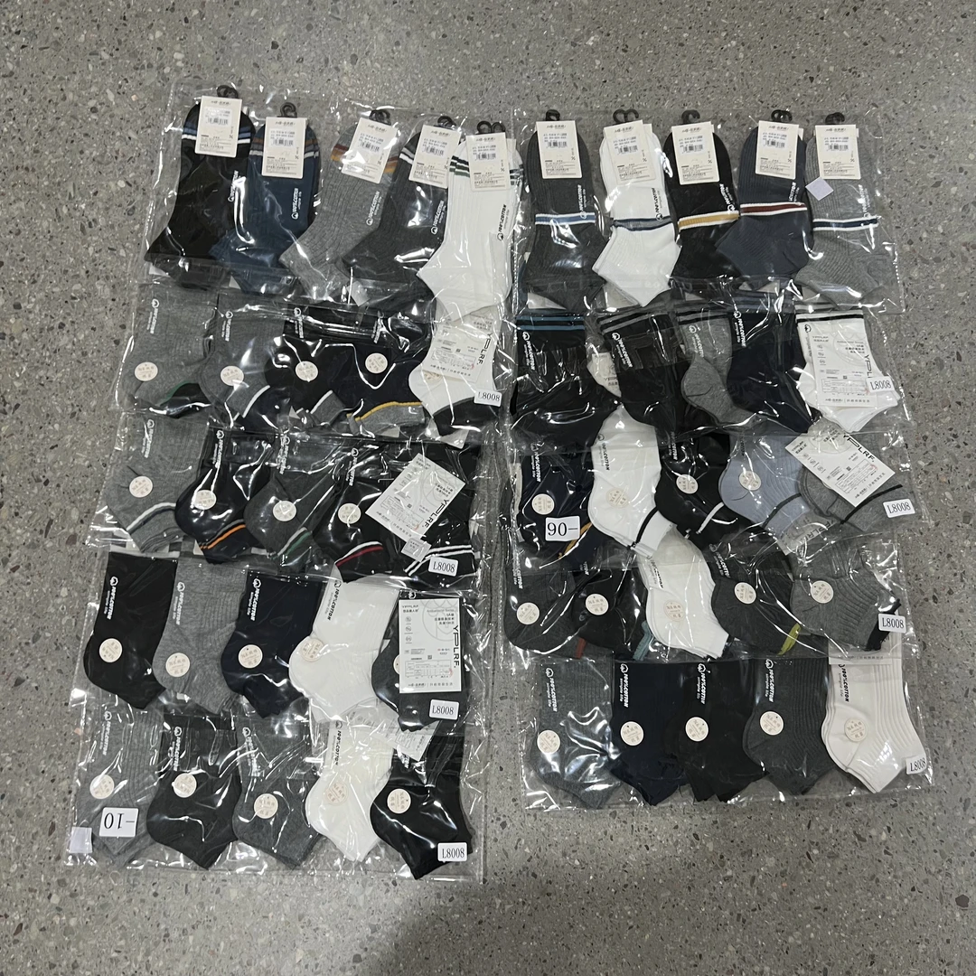 【新】L8008无骨夏季休闲男款透气【男船袜短袜】