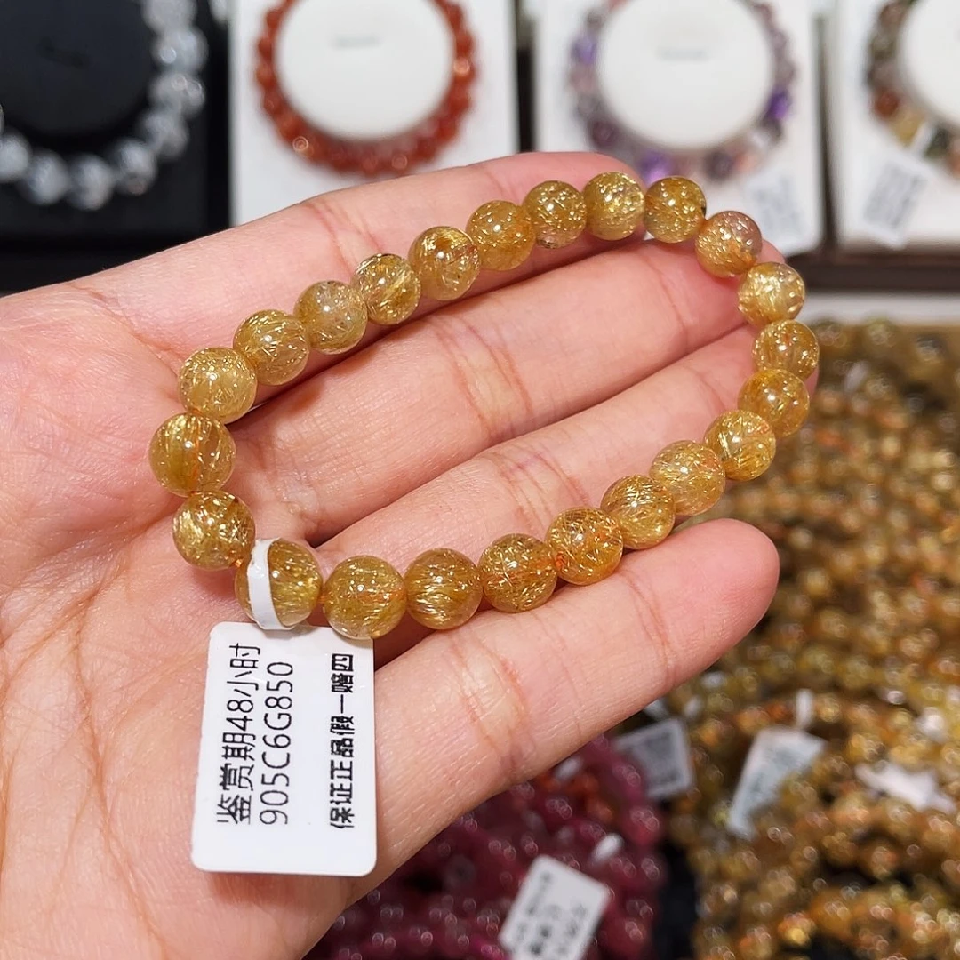 手链发晶未镶嵌烟花钛晶7.9mm