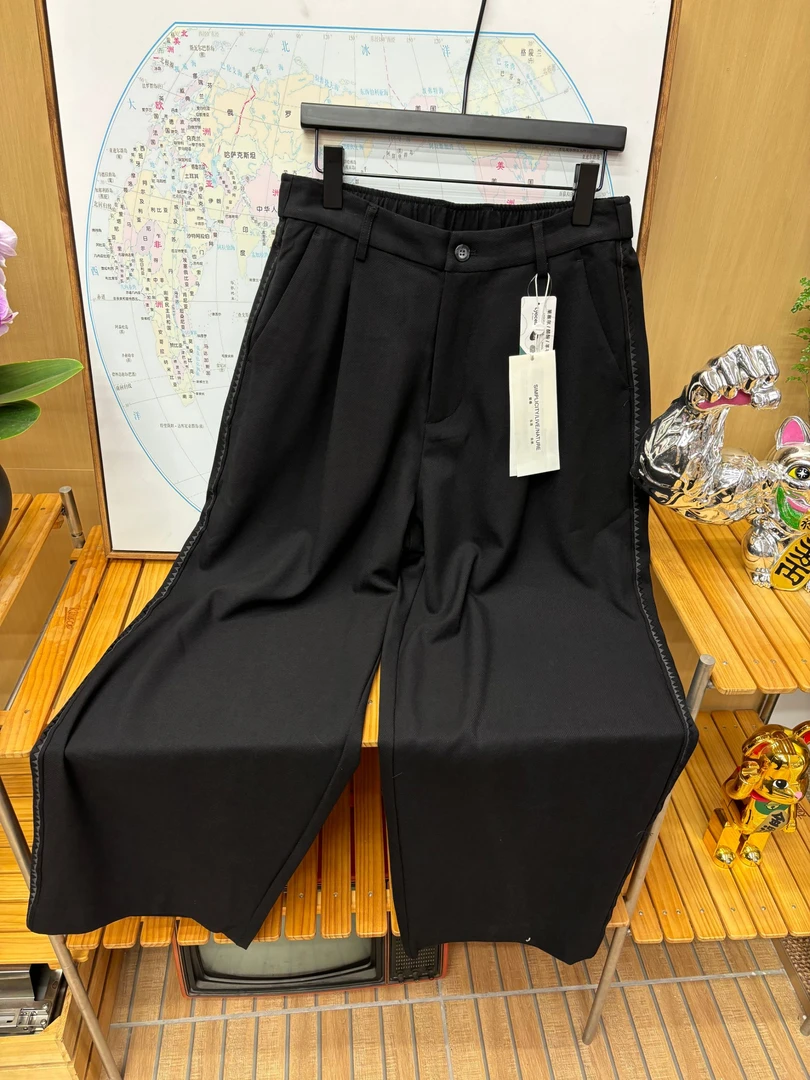 （新款裤子）2025 新款男款原创设计休闲潮流松紧腰直筒百搭长裤子