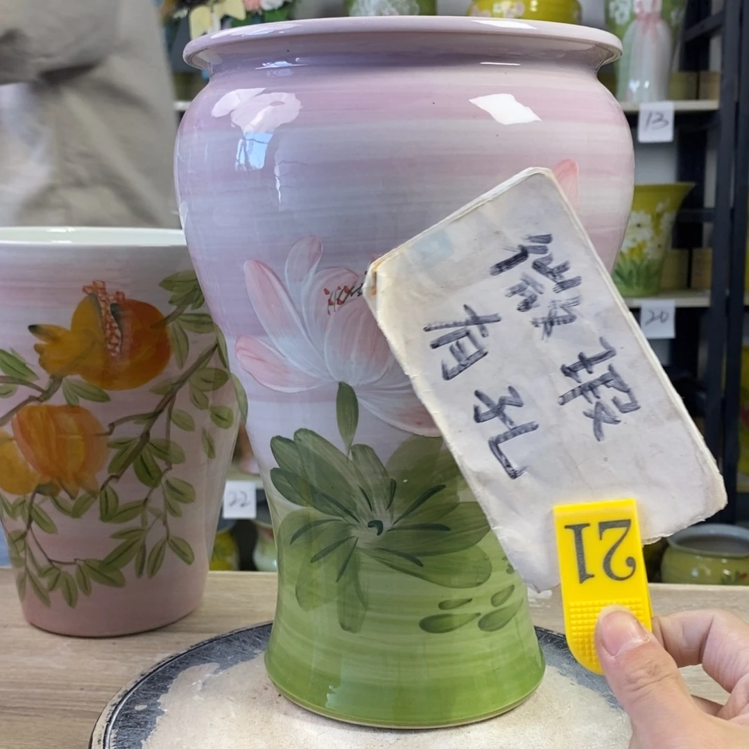 景德镇手工手绘陶瓷花盆