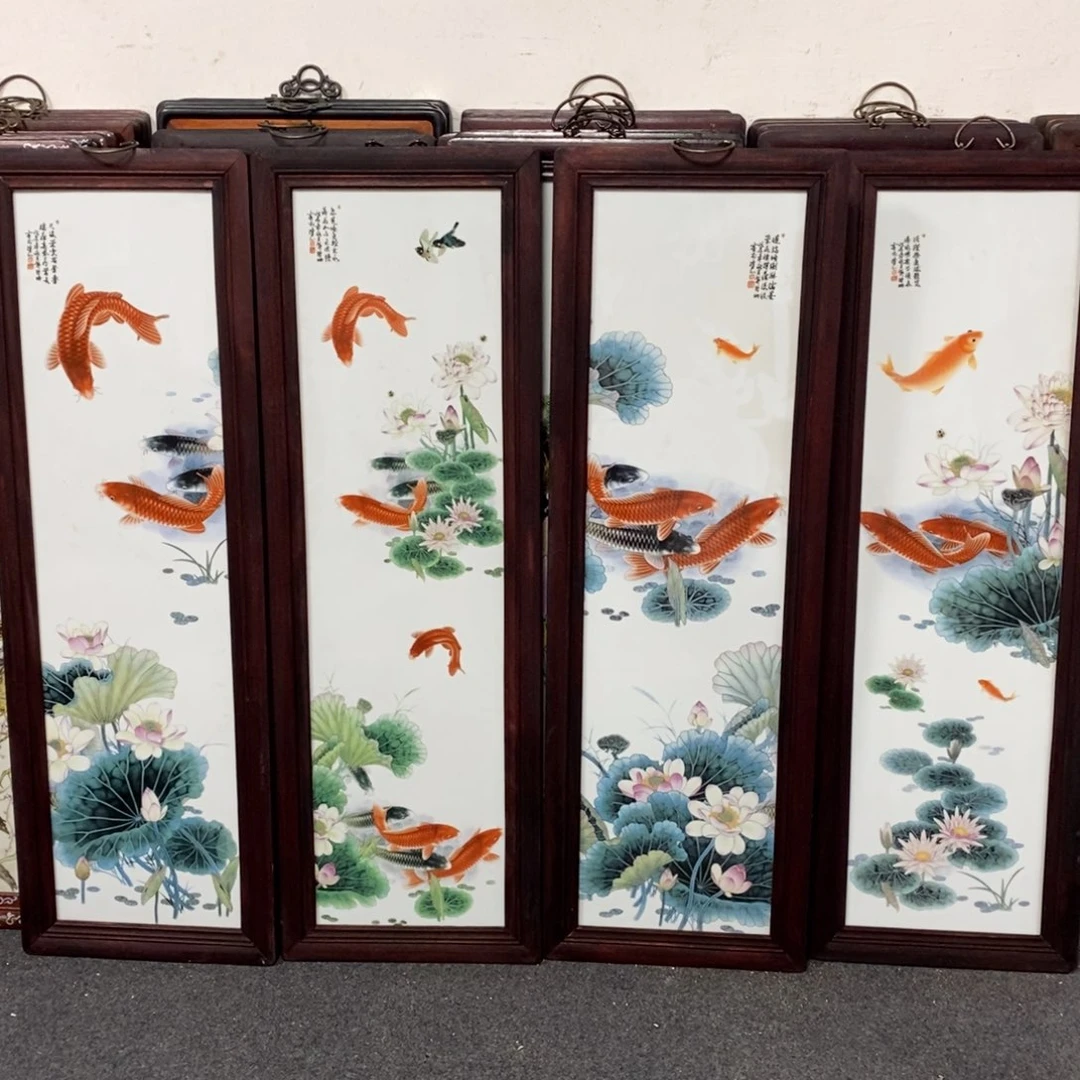 瓷1.2*40*4景德镇瓷板画柴窑烧制