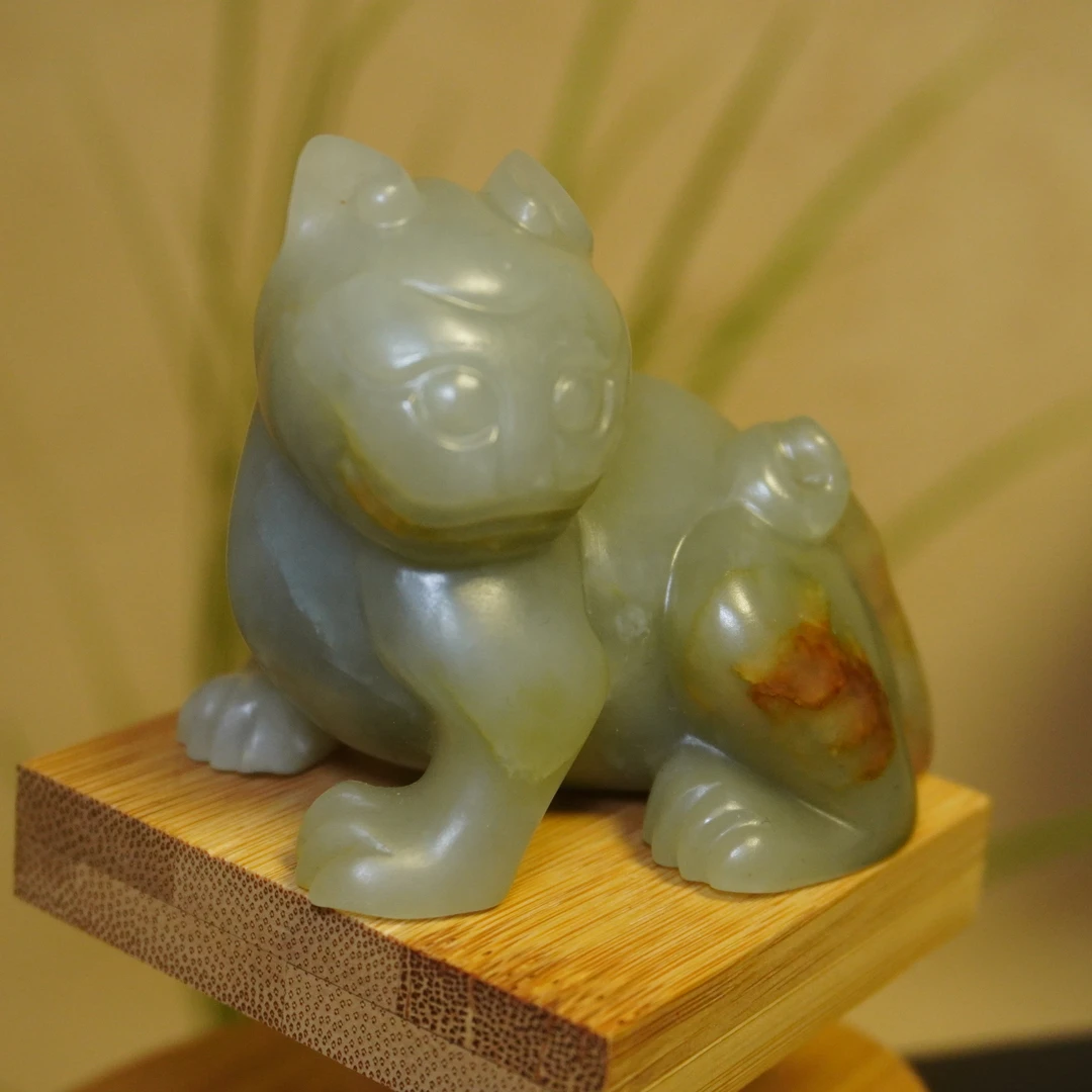 20世纪和田玉瑞兽/HY027008/金玉良缘/槐荫山房