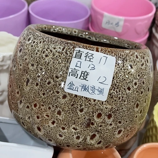 多肉绿植陶瓷花盆9.9包邮，有孔