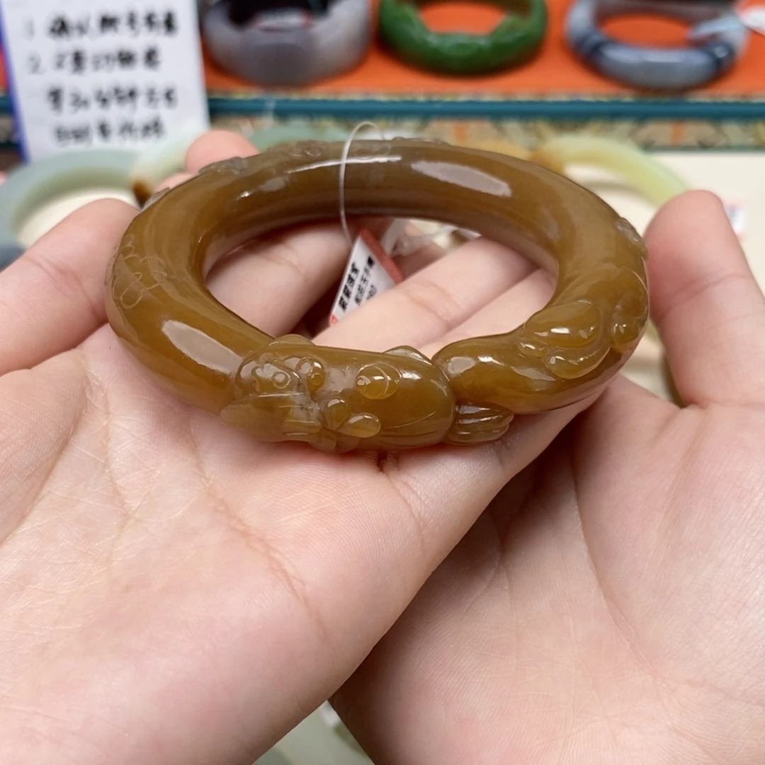 和田玉未镶嵌手镯手镯 54.6