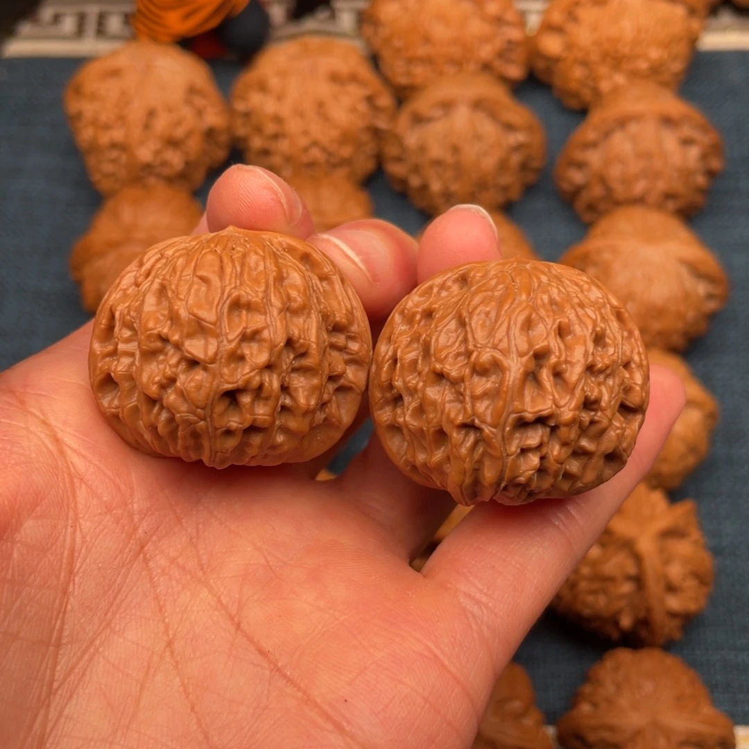 文玩核桃把件36石子球正磨