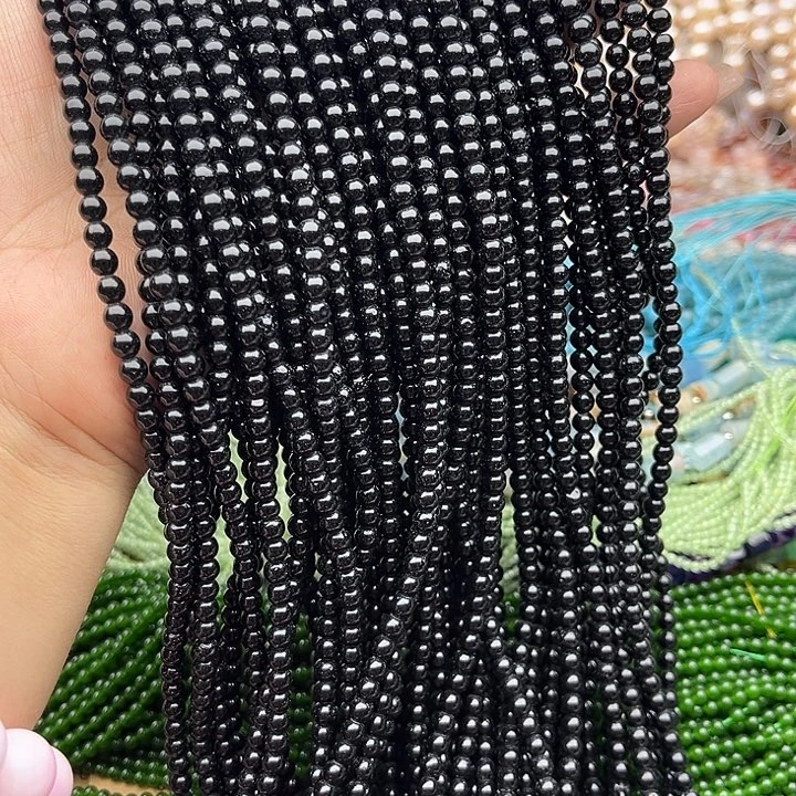玛瑙/玉髓未镶嵌珠宝半成品2条4黑玛瑙