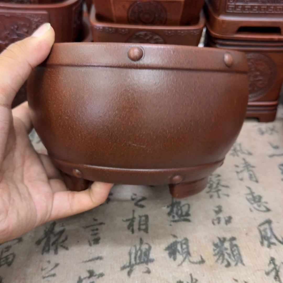 紫砂花盆15x9.5内经紫砂花盆