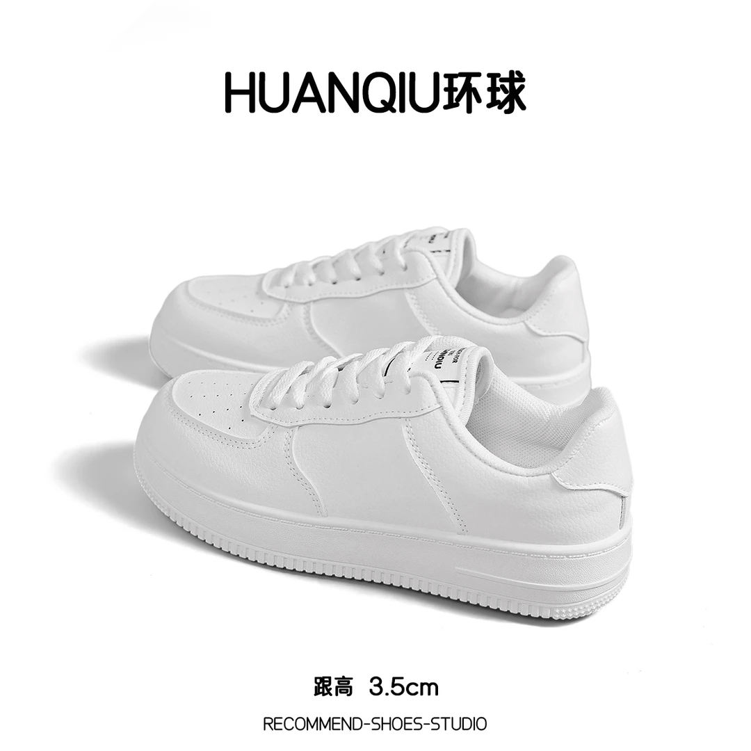 环球厚底小白鞋情侣款2025潮流冬季女鞋学生百搭运动休闲轻便板鞋