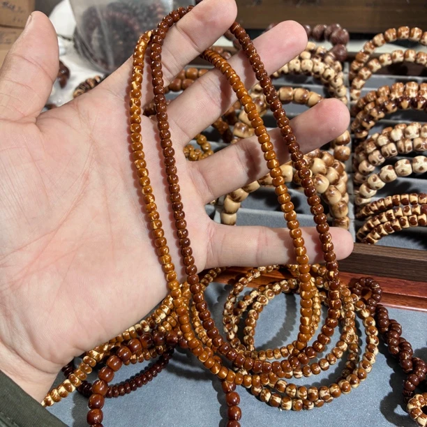 紫金鼠鼠尖火焰熊猫双圈毕业级高货解压手串