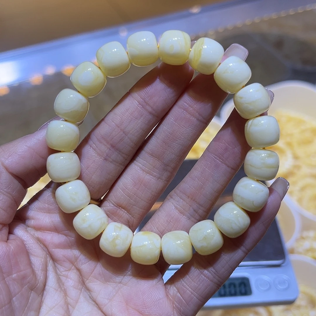 琥珀未镶嵌手链蜜蜡手串11.2