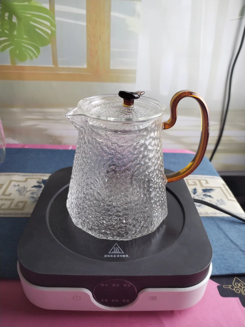 高硼硅玻璃锤纹泡茶壶煮茶耐高温三件杯家用电陶炉专用玻璃水壶