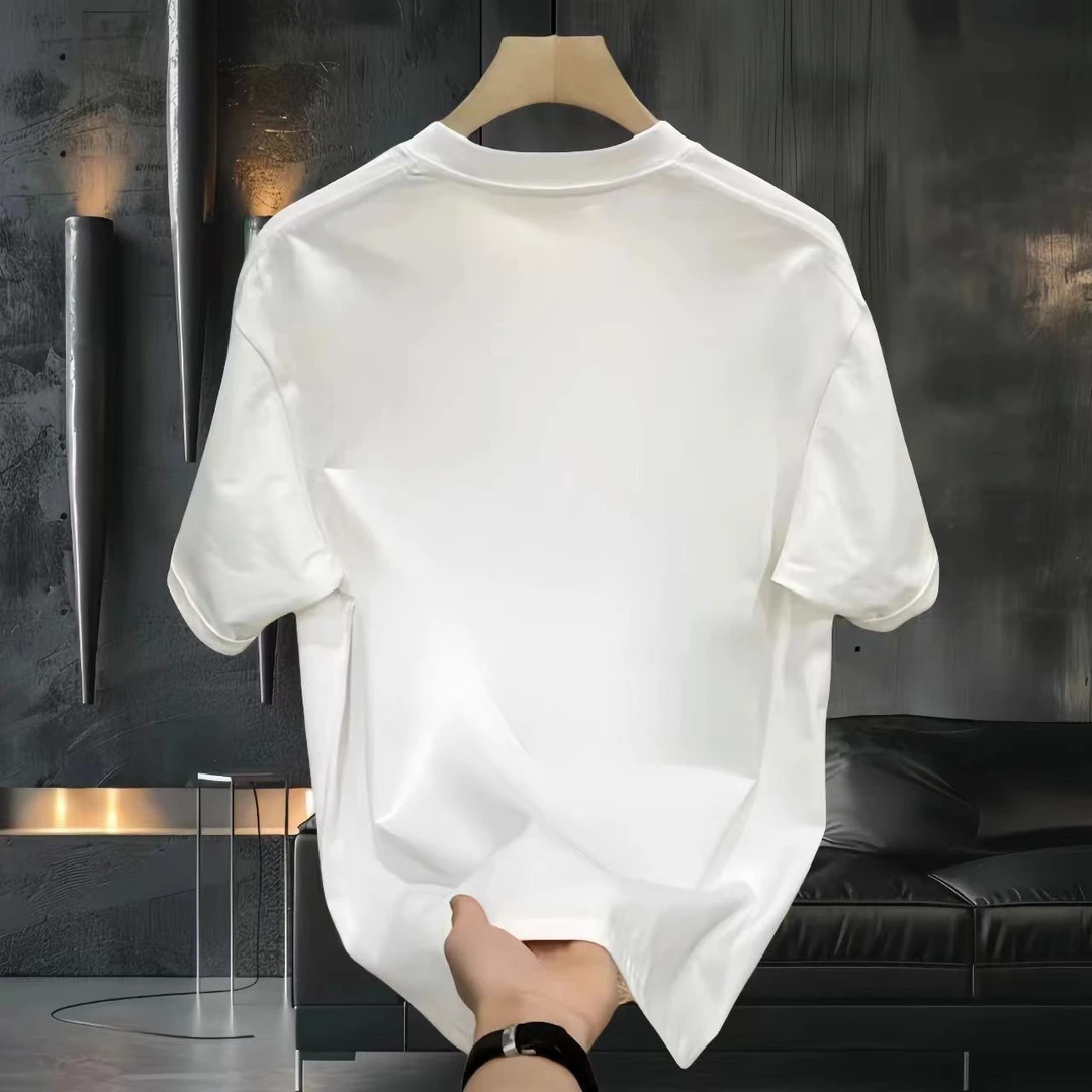 夏季高克重纯棉短袖