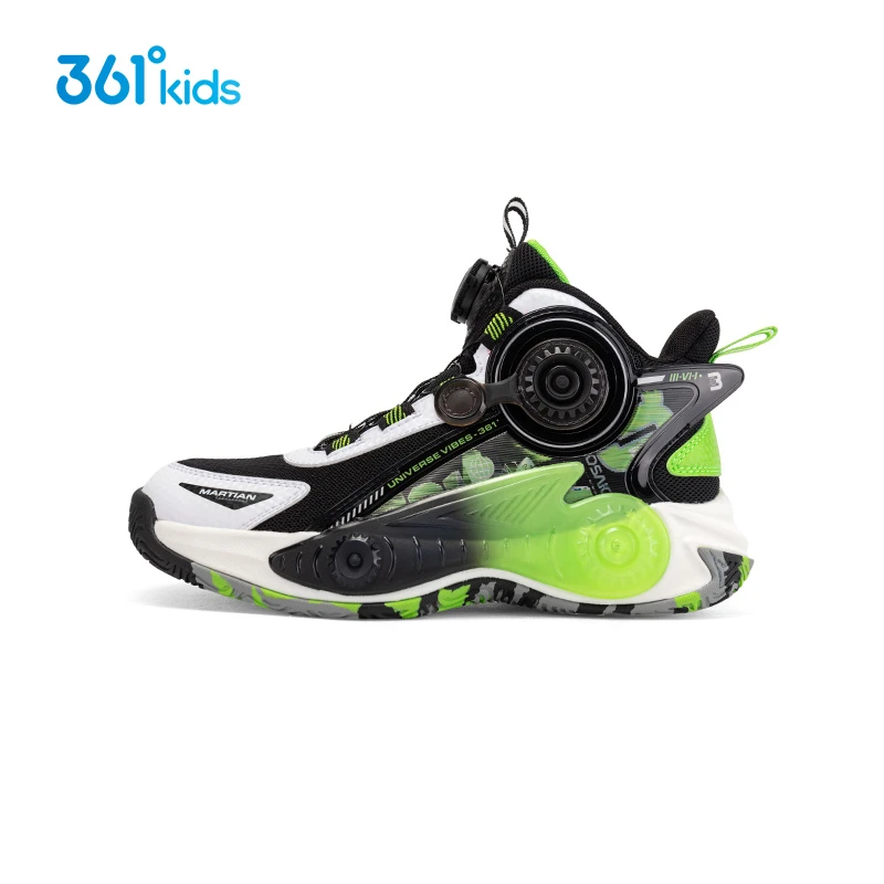 361°儿童篮球鞋男童2025秋季透气童鞋防滑耐磨运动鞋子K72331105