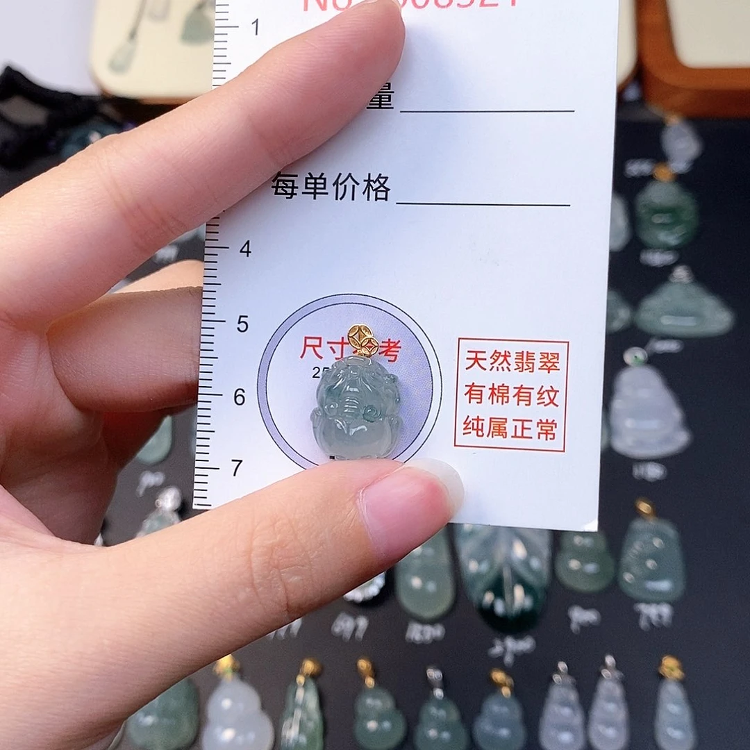 吊坠(不含链)18K金镶嵌翡翠全场缅甸A货翡翠