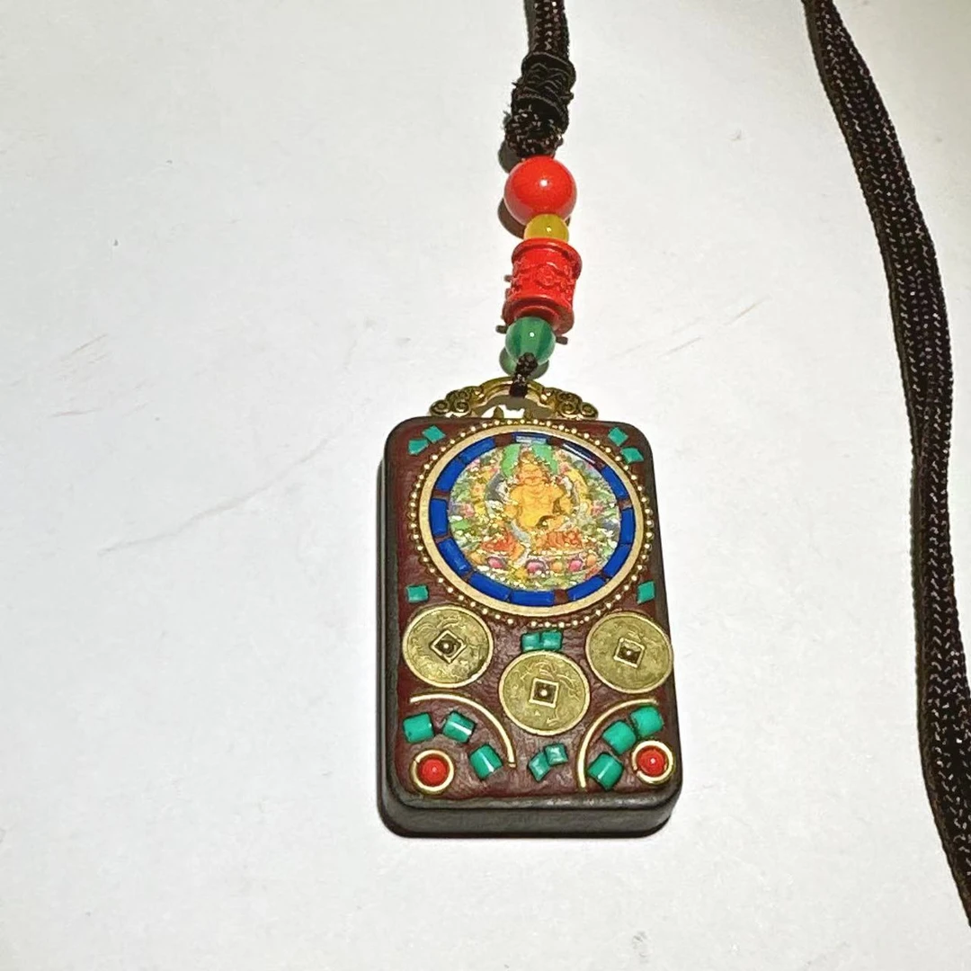 铜合金木质吊坠 （老银工厂店）时尚精品潮流黄财神吊坠（多样性发