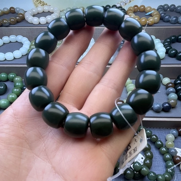 和田玉未镶嵌手链