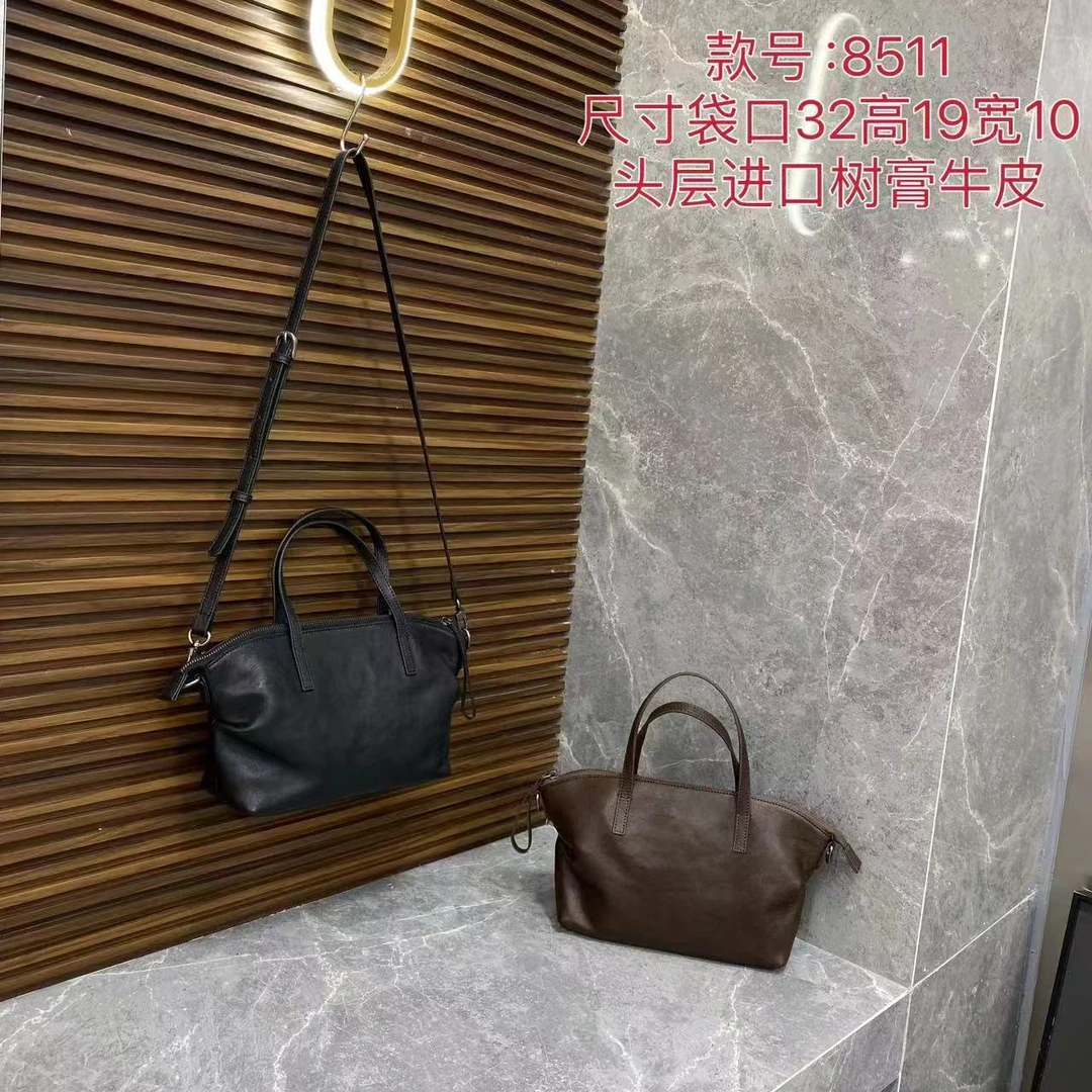 AKDM头层牛皮手提斜挎包女包8511