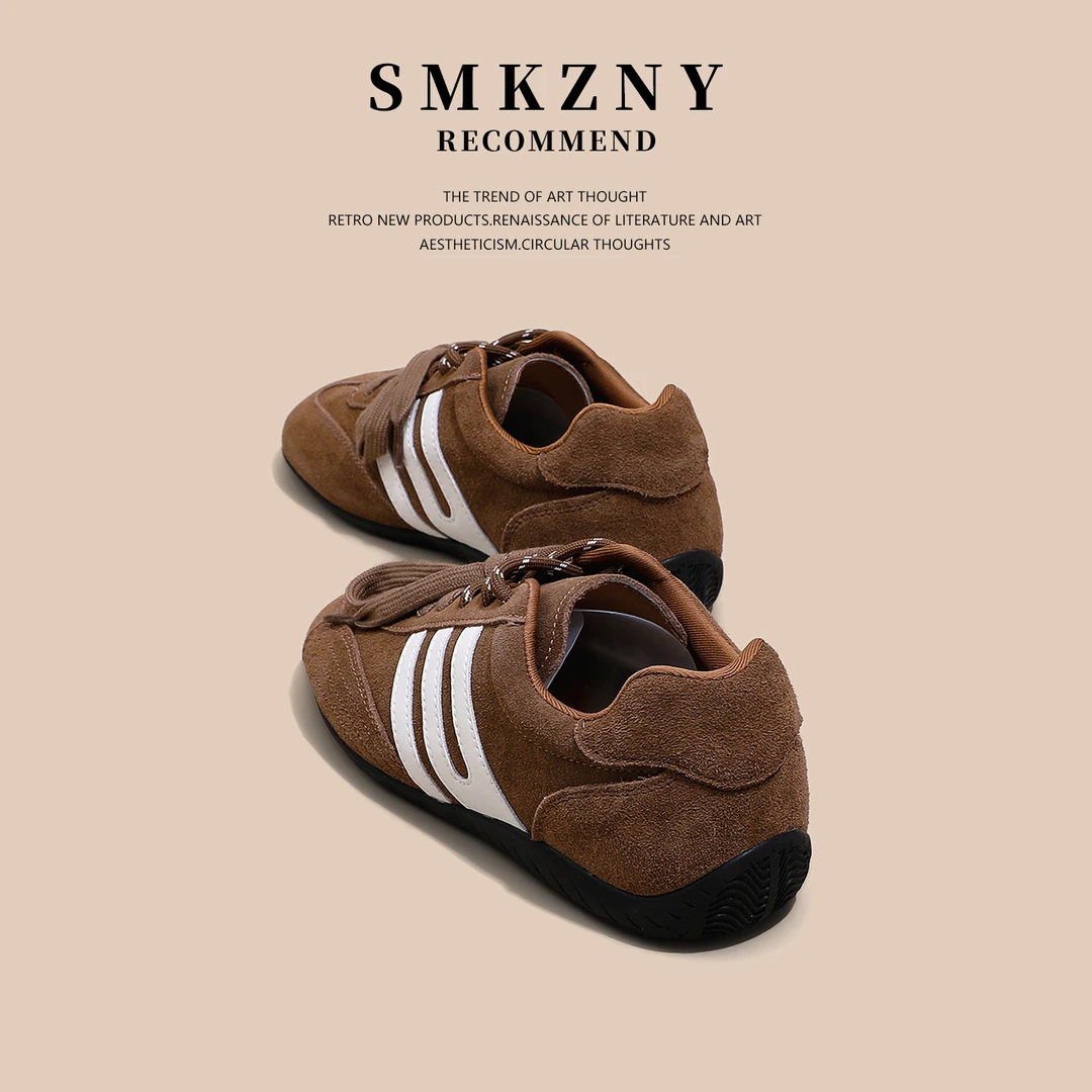 爆款复古德训鞋女2025新款秋季鞋子百搭时尚系带软底运动休闲板鞋