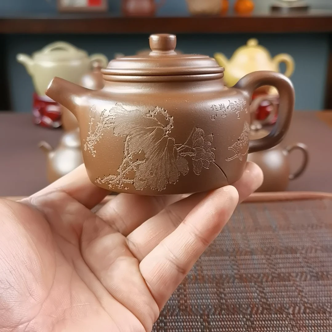 紫砂茶壶紫泥德钟200CC