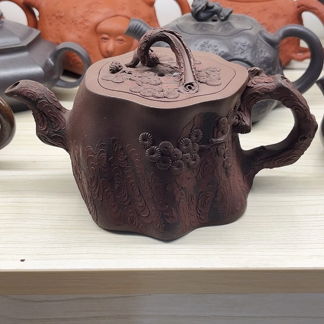 紫砂茶壶长青壶原矿紫泥