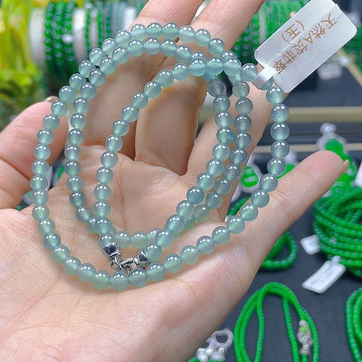 翡翠未镶嵌颈饰翡翠项链5