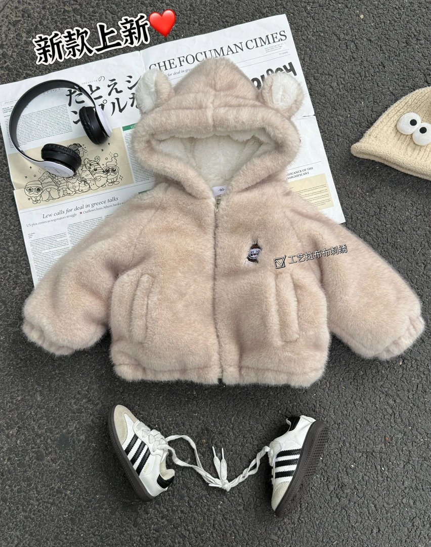 冬季男童貂毛外套加厚款