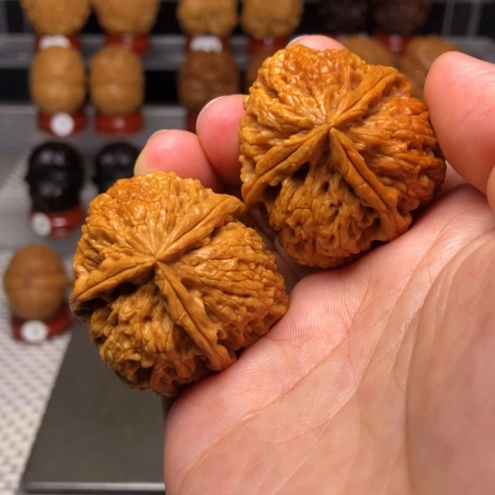 把件文玩核桃16盘龙玉凤