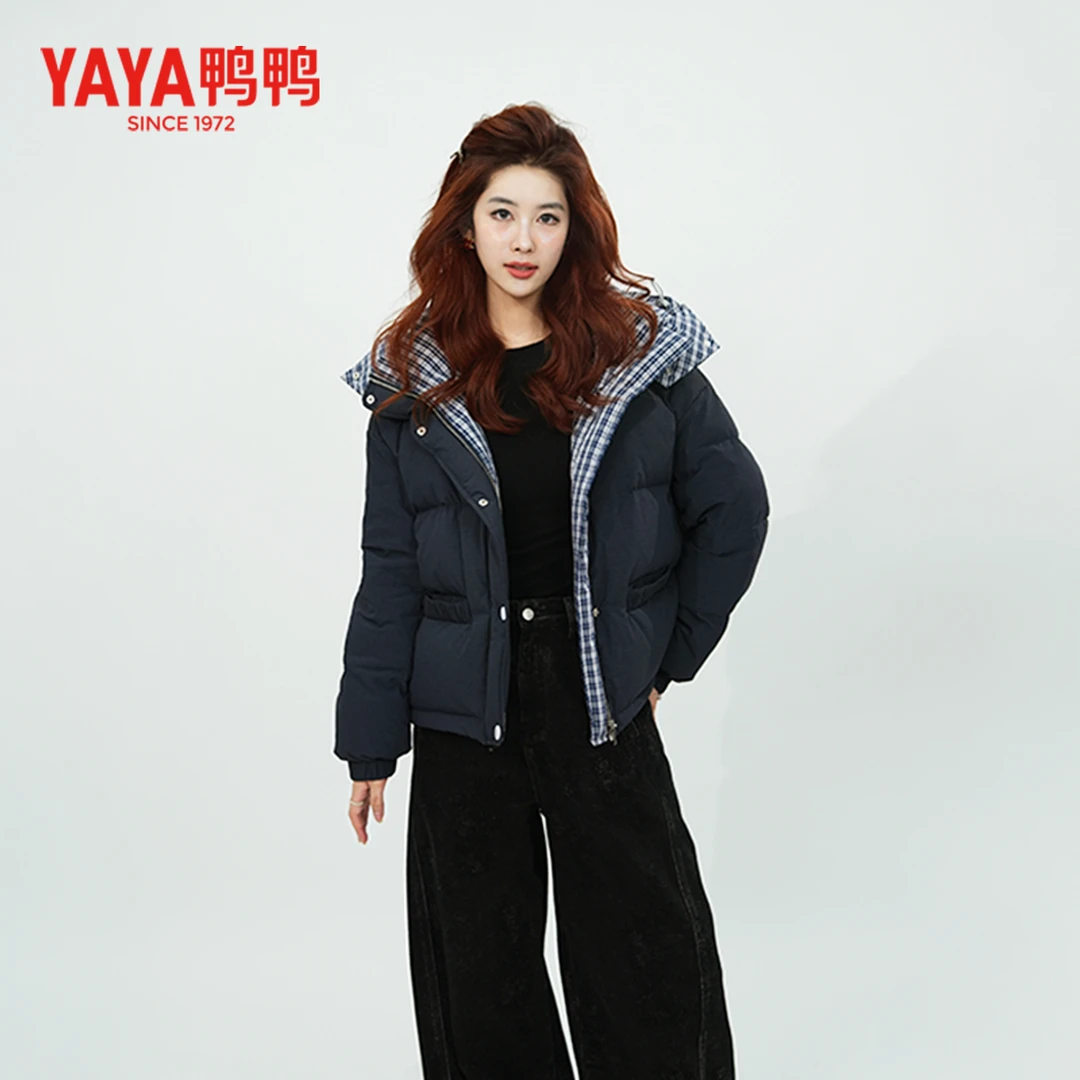 YAYA/鸭鸭YS羽绒服女2025年新品短款时尚百搭保暖外套MY25DX707