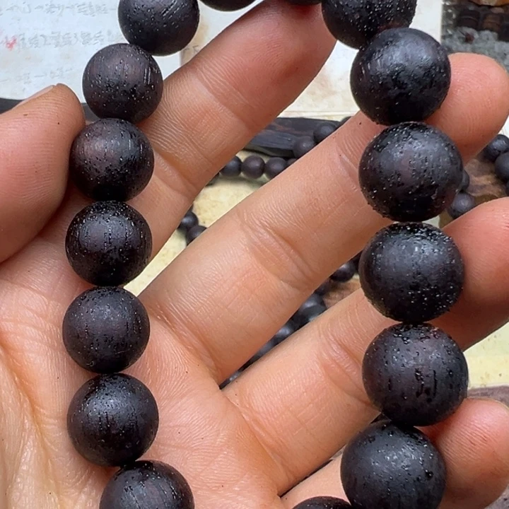 降真香手串/手链降真香12圆珠红黑油结晶