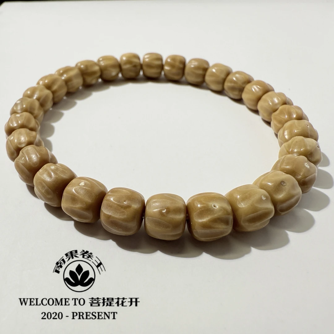 『南果卷王』龙脊 百香籽有月 龙脊菩提手串 8mm
