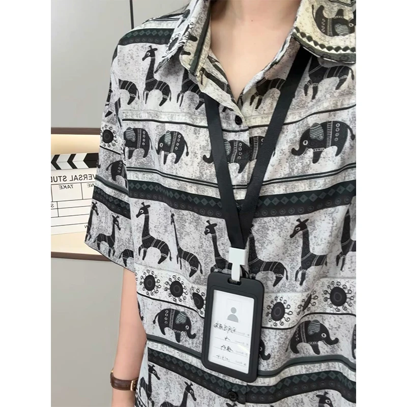 夏威夷冰丝短袖花衬衫男夏季薄款半袖印花衬衣度假风防晒速干外套